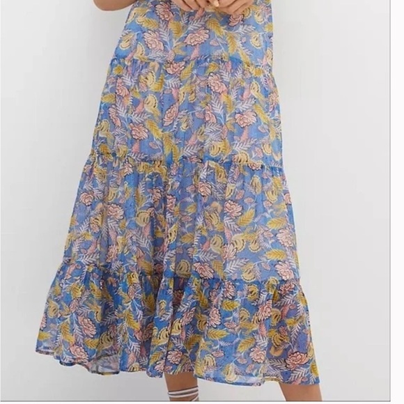 ANTHROPOLOGIE Verb By Pallavi Singhee Vineyard Tiered Maxi Dress Size 8 NWT - Picture 4 of 16